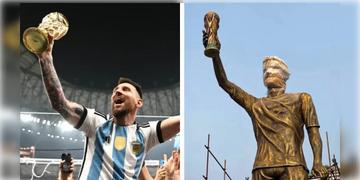 Read more about - Lionel Messi Statue | হাওয়ায় দুলছে 'মেসি'! রাতের মধ্যে সরানো হতে পারে লেকটাউনে লিওনেল মেসির মূর্তি!