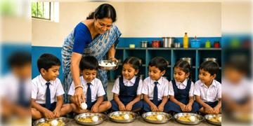 Read more about - Mid Day Meal | নিরামিষ খিচুড়ির সঙ্গে মিললো 'ডিম'! শেষপাতে গজা, নয়া মিড-ডে মিলে খুশি পড়ুয়ারা