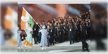Read more about - Asian Games 2026 Opening Ceremony | ‘সিধা পাল্লু’ স্টাইলে নেভি ব্লু শাড়ি, বন্ধগলা স্যুট! এশিয়াডের উদ্বোধনী পোশাকে চমক ভারতের