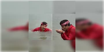 Read more about - Manoj Tiwari | যমুনা নদীর দূষণ নিয়ে রাজনৈতিক তরজার মধ্যেই ডুব দিলেন বিজেপি সাংসদ! ‘কুমির থাকতে পারে, দূষণ নেই’, বলে করলেন দাবিও!